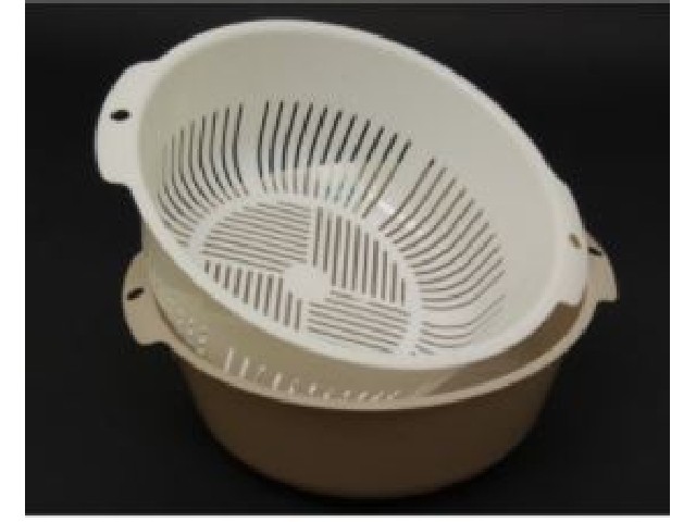 Миска-дуршлаг Bergamo круглая (бежевый)